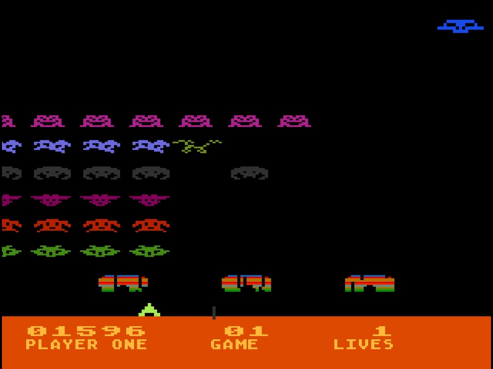 Gameplay of Space Invaders for Atari 5200
